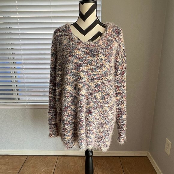 Torrid Eyelash Thread Super Warm Multi-Color Sweater Size 1 - Picture 1 of 5